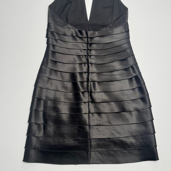 BCBGMAXAZRIA T Bandage Halter Bandage Dress VTG Women’s 10 Tiered Y2K 2000s Club - Picture 12 of 16